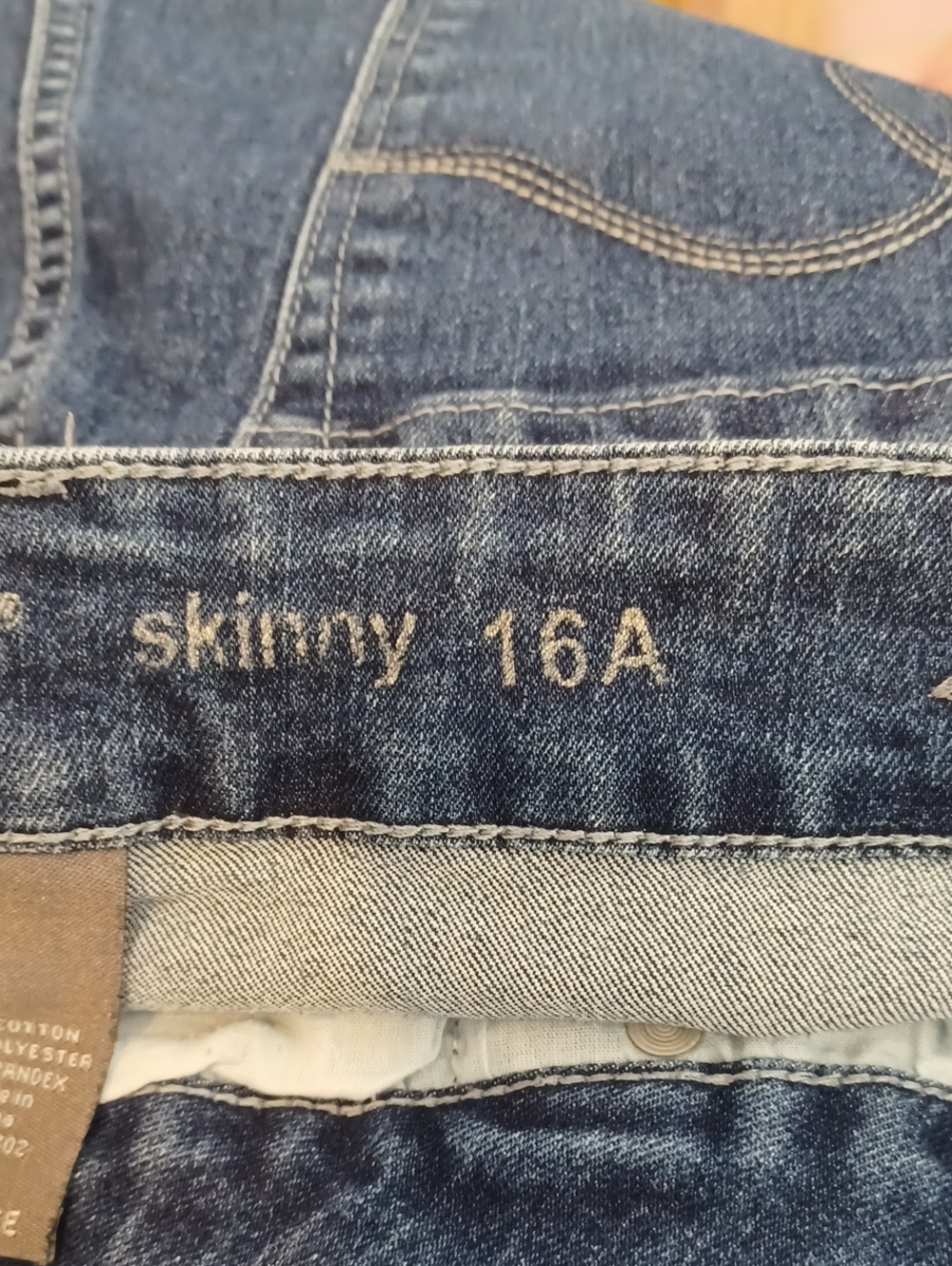 Avenue Denim Skinny Jeans Sz.16A. L.30". R.11.5". W.38".  EUC! - Picture 5 of 7
